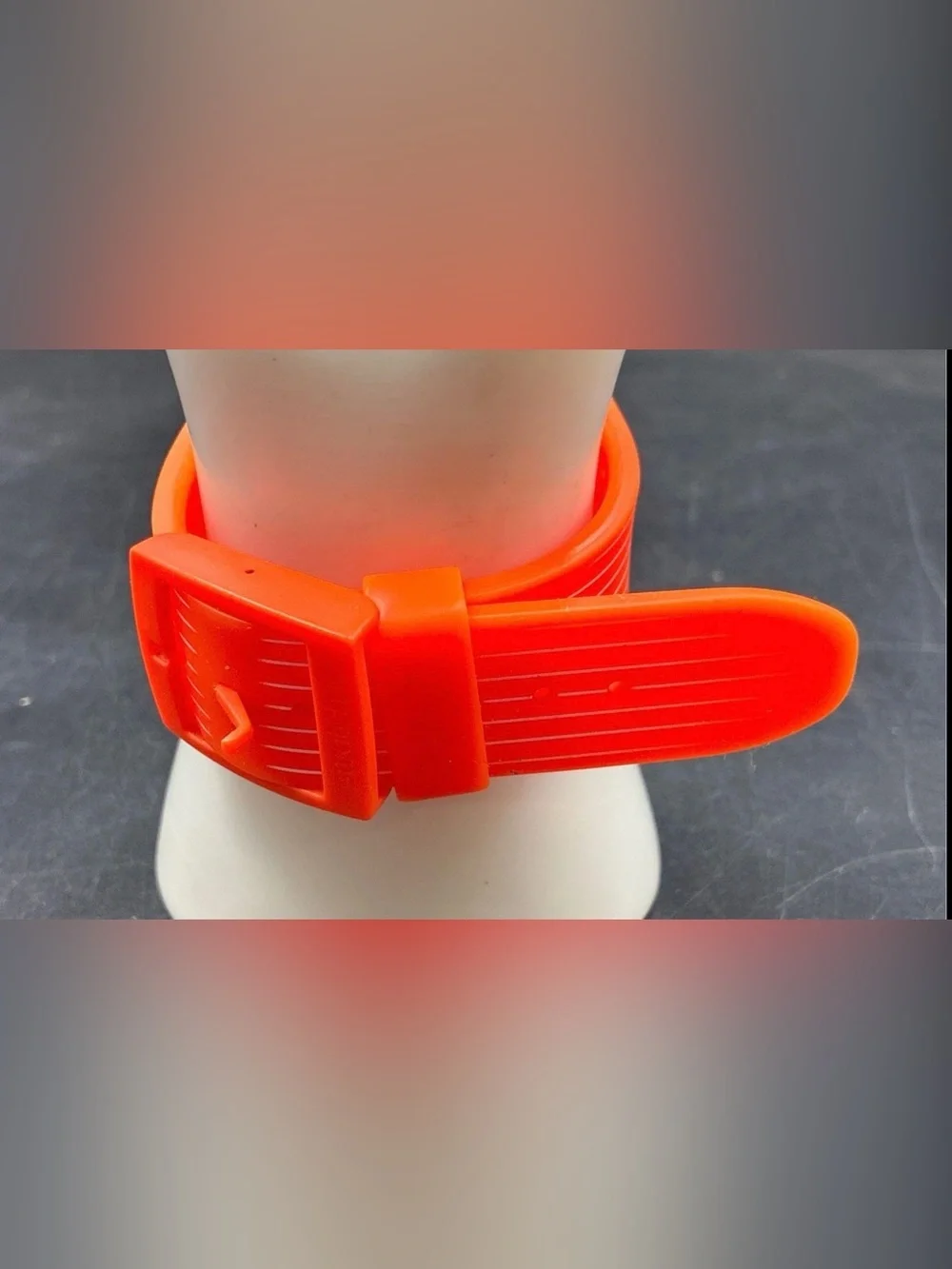 Swatch Orange-Red Silicone Chronograph Watch